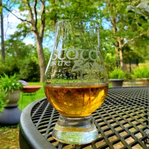 Scotch on the Bayou Glencairn glass with Glenfarclas 17 scotch whisky